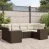 Set mobilier de grădină cu perne, 6 piese, negru, poliratan GartenMobel Dekor