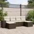 Set mobilier grădină cu perne, 6 piese, gri, poliratan GartenMobel Dekor