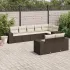 Set mobilier de grădină cu perne, 8 piese, negru, poliratan GartenMobel Dekor