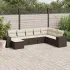 Set canapele de grădină cu perne, 8 piese, maro, poliratan GartenMobel Dekor