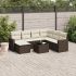 Set mobilier de grădină cu perne, 8 piese, negru, poliratan GartenMobel Dekor