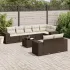 Set mobilier de grădină cu perne, 9 piese, negru, poliratan GartenMobel Dekor