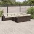 Set canapele de grădină cu perne, 11 piese, negru, poliratan GartenMobel Dekor