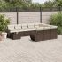 Set canapele de grădină cu perne, 11 piese, negru, poliratan GartenMobel Dekor