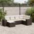 Set mobilier de grădină cu perne, 6 piese, negru, poliratan GartenMobel Dekor