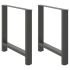 Picioare măsuță de cafea Antracit 2 buc 90x(72-73) cm Oțel GartenMobel Dekor