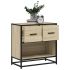 Noptiera gri Sonoma 60x31x60 cm lemn prelucrat si metal GartenMobel Dekor