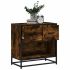 Noptiera gri Sonoma 60x31x60 cm lemn prelucrat si metal GartenMobel Dekor