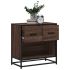 Noptiera gri Sonoma 60x31x60 cm lemn prelucrat si metal GartenMobel Dekor