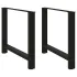Picioare pentru măsuță de cafea, negru, 2 buc., 30x(30-31) cm, oțel GartenMobel Dekor