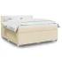 Pat box spring cu saltea, crem, 120x200 cm, textil GartenMobel Dekor