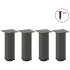Picioare măsuță de cafea 4 buc Oțel natural 42-44 cm Oțel GartenMobel Dekor