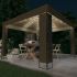 Pavilion cu acoperiș dublu si lumini LED, antracit, 3x3 m GartenMobel Dekor