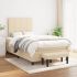 Pat box spring cu saltea, crem, 80x200 cm, textil GartenMobel Dekor
