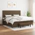 Pat box spring cu saltea, maro închis, 80x200 cm, textil GartenMobel Dekor