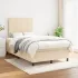 Pat continental cu saltea, crem, 140x200 cm, material textil GartenMobel Dekor