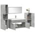 Set mobilier de baie, 5 piese, gri beton, lemn prelucrat GartenMobel Dekor