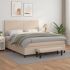 Pat box spring cu saltea, negru, 180x200 cm, piele ecologică GartenMobel Dekor