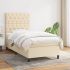 Pat continental cu saltea, gri deschis, 80x200 cm, textil GartenMobel Dekor