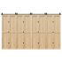 Set feronerie pentru ușă glisantă, negru, 183 cm, oțel GartenMobel Dekor