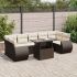 Set mobilier de grădină cu perne, 8 piese, negru, poliratan GartenMobel Dekor