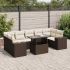 Set mobilier de grădină cu perne, 8 piese gri deschis poliratan GartenMobel Dekor