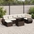 Set mobilier de grădină cu perne, 8 piese gri deschis poliratan GartenMobel Dekor