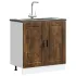 Dulap de bază pentru chiuvetă "Porto" Gri beton Lemn prelucrat GartenMobel Dekor