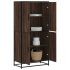 Dulap nalt gri sonoma 68x35x139 cm lemn prelucrat GartenMobel Dekor