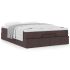 Cadru de pat otoman cu saltea Taupe 140x200cm Material GartenMobel Dekor