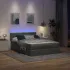 Pat otoman cu saltea și LED-uri, gri închis, 120x190 cm, textil GartenMobel Dekor