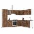 Set dulapuri de bucătărie 14 piese „Porto” gri beton Lemn GartenMobel Dekor