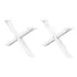 Picioare măsuță cafea în formă de X 2 buc alb 70x(42-43)cm oțel GartenMobel Dekor