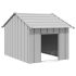 Casă pentru câini cu acoperiș 85x107x81 cm oțel galvanizat GartenMobel Dekor