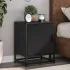 Noptiera neagra 40x31x50 cm lemn prelucrat si metal GartenMobel Dekor