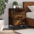 Noptiera din stejar Sonoma 40x34,5x60cm lemn prelucrat si metal GartenMobel Dekor