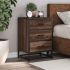 Noptiera din stejar Sonoma 40x34,5x60cm lemn prelucrat si metal GartenMobel Dekor