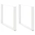 Picioare de masă de bar în formă de U, 2 buc., alb, 40 x (100-101) cm, oțel GartenMobel Dekor