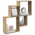 Raft de perete cub, alb, 80x15x78,5 cm PAL GartenMobel Dekor