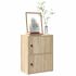 Bibliotecă, gri beton, 40x24x52 cm, lemn prelucrat GartenMobel Dekor