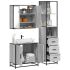 Set mobilier de baie, 3 piese, gri sonoma, lemn prelucrat GartenMobel Dekor
