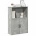 Bibliotecă, gri beton, 60x24x120 cm, lemn prelucrat GartenMobel Dekor