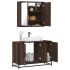 Set mobilier de baie, 2 piese, stejar maro, lemn prelucrat GartenMobel Dekor