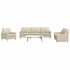Set de canapele, 3 piese, gri deschis, textil GartenMobel Dekor