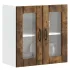 Dulap bucătărie cu ușă sticlă Lucca lemn de stejar artificial GartenMobel Dekor