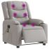 Fotoliu rabatabil electric, gri deschis, textil GartenMobel Dekor