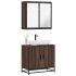 Set mobilier de baie, 2 piese, gri sonoma, lemn prelucrat GartenMobel Dekor