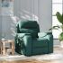 Fotoliu de masaj rabatabil, verde închis, material textil GartenMobel Dekor