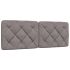 Pernă pentru tăblie de pat, gri taupe, 200 cm, material textil GartenMobel Dekor