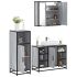 Set mobilier de baie, 3 piese, gri sonoma, lemn prelucrat GartenMobel Dekor